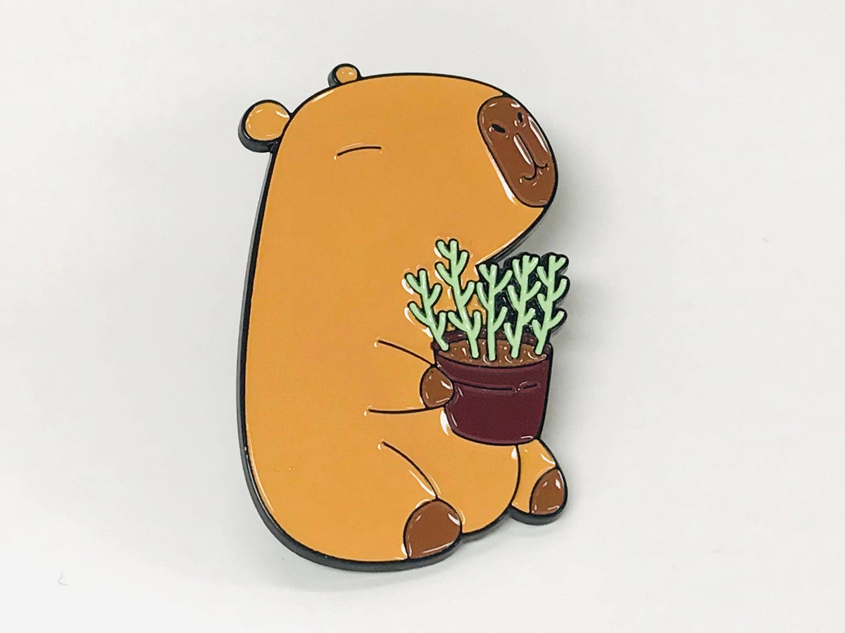 Capybara Lapel Pin Book Character gift