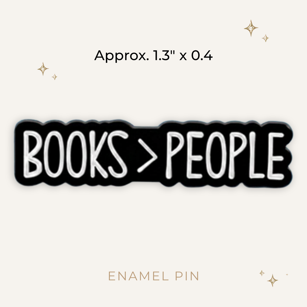 Books Over People Enamel Pin