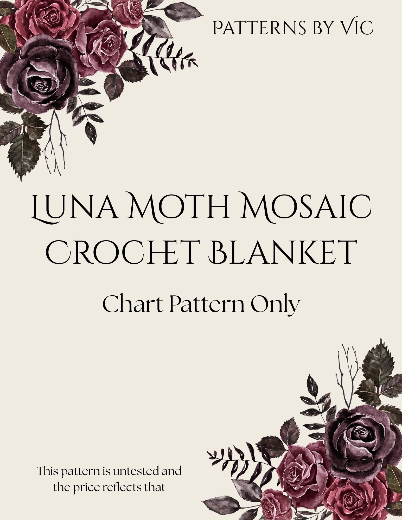 Luna Moth Mosaic Overlay Blanket (PDF PATTERN ONLY!)