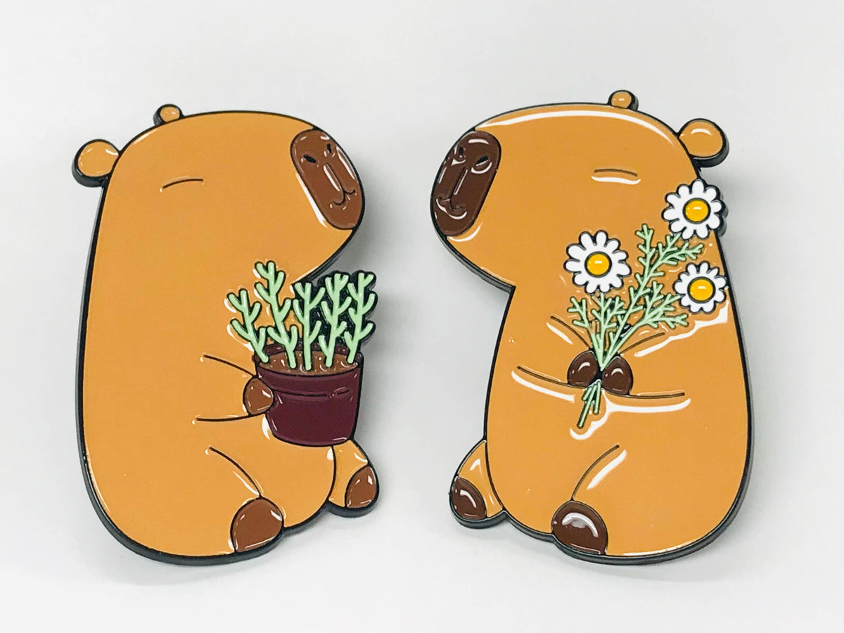 Capybara Lapel Pin Book Character gift