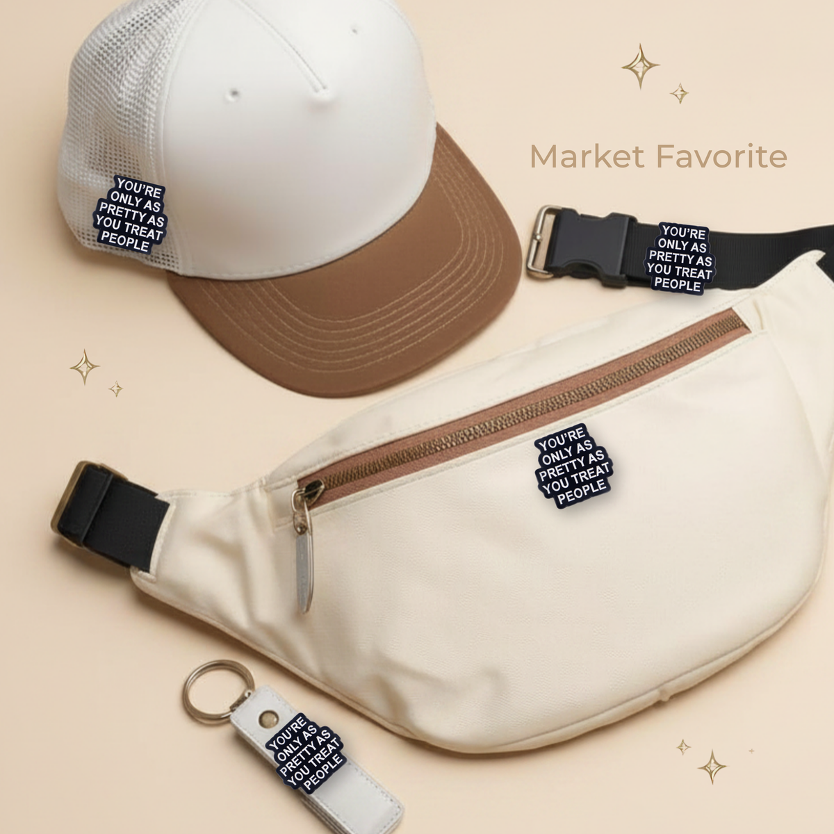 Only As Pretty As You Treat People Enamel Pin